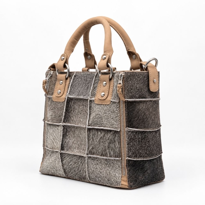 Preview: JACKIE SHERPA SALT&PEPPER Handtasche