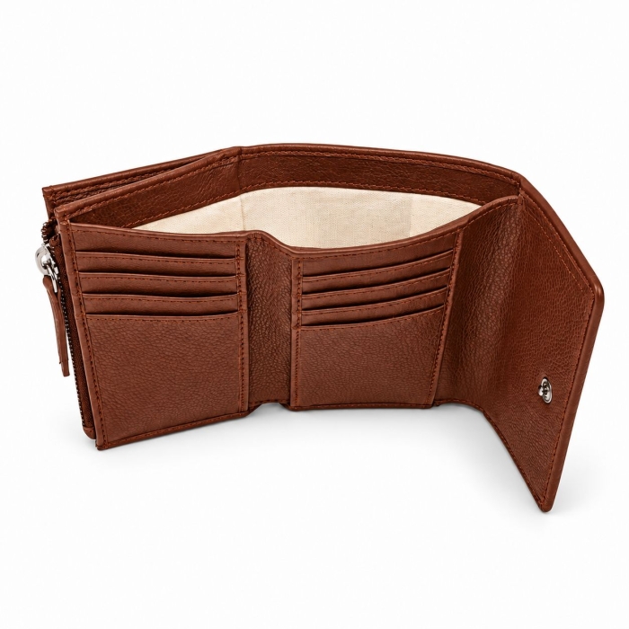 Preview: MIDI FLAP WALLET COGNAC