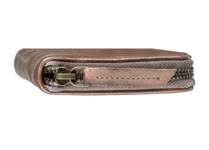 MINI ZIP WALLET TAUPE