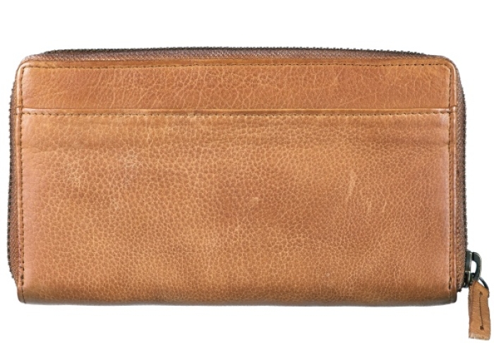 LARGE ZIP WALLET LIGHT TAN