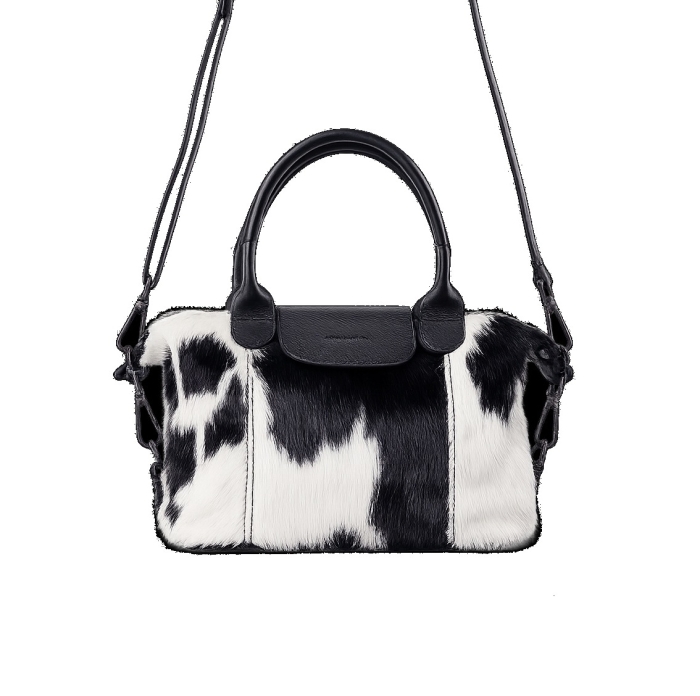 Preview: CHARLOTTA SHERPA BLACK&WHITE Handtasche