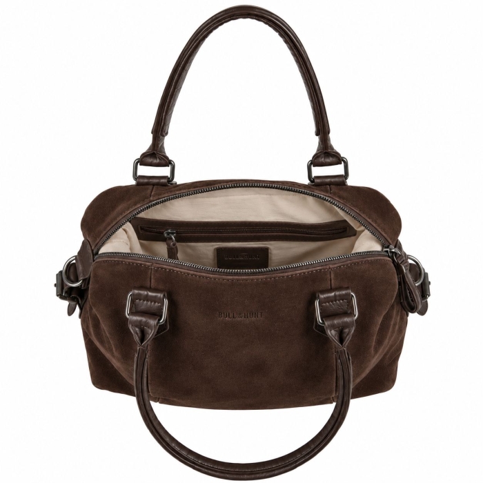 Preview: CHARLOTTA LARGE SUEDE BROWN Wildleder Handtasche