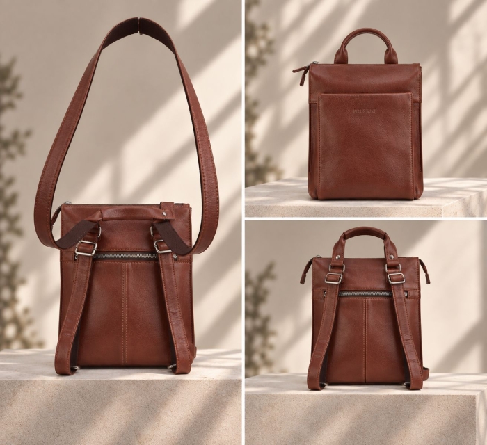 POCKET BACKPACK BURNED COGNAC Rucksacktasche