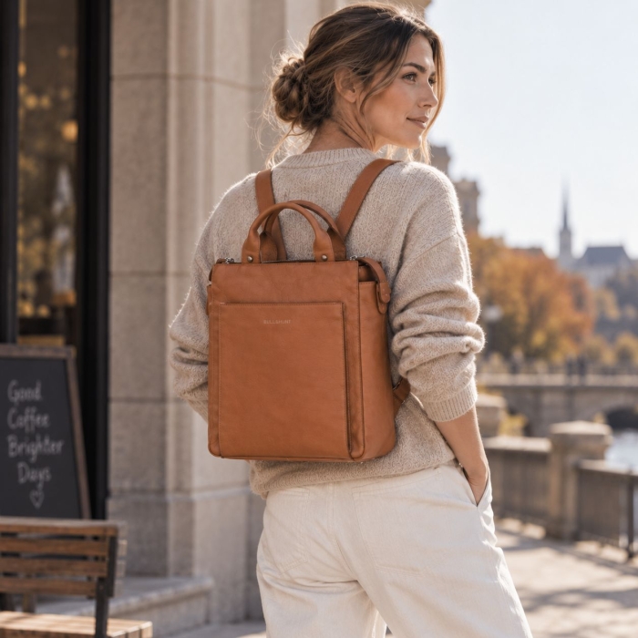 Preview: POCKET BACKPACK BURNED COGNAC
