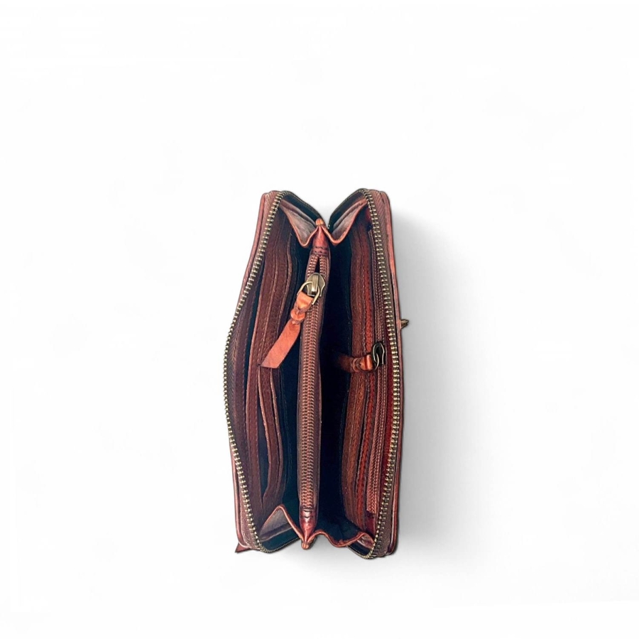 ZIP WALLET BURNED COGNA ZIP WALLET BURNED COGNA