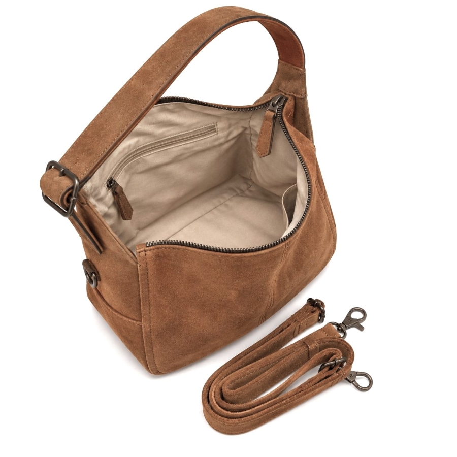 HELENA SUEDE COFFEE Wildleder Handtasche