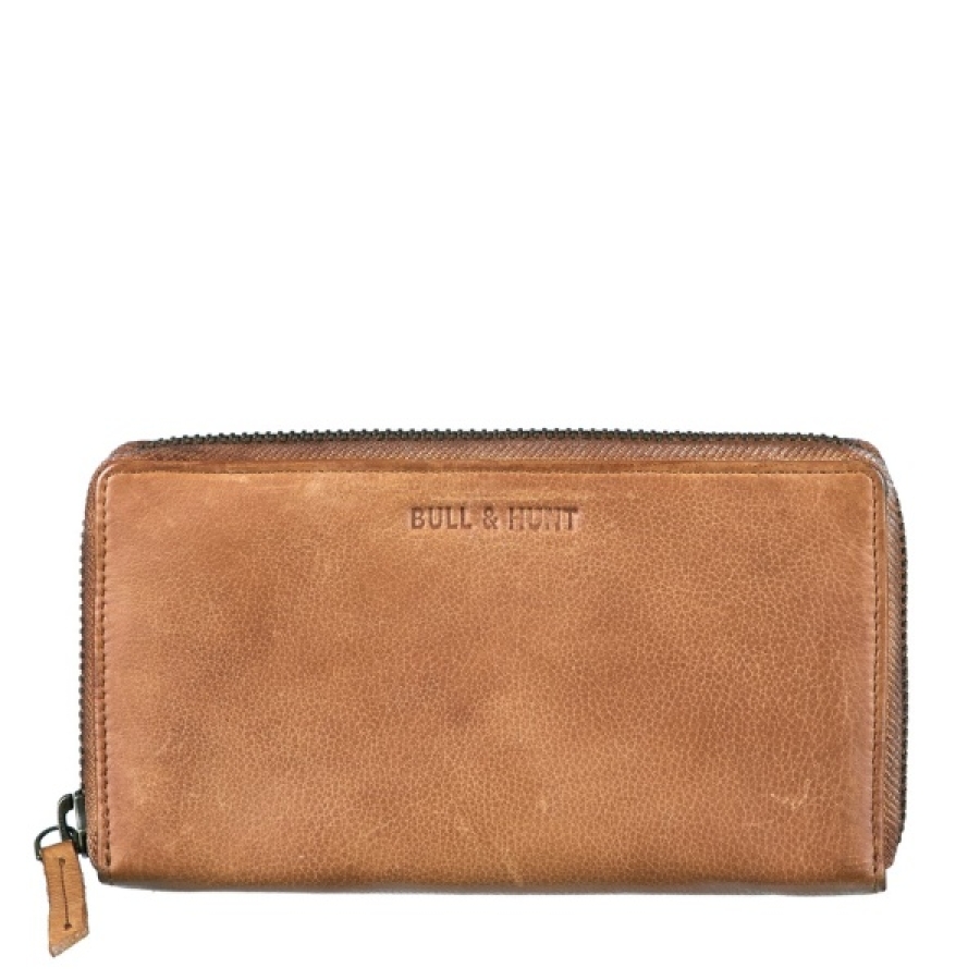 LARGE ZIP WALLET LIGHT TAN