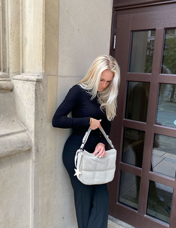 VIOLA TOTE SUEDE STONE VIOLA TOTE SUEDE STONE